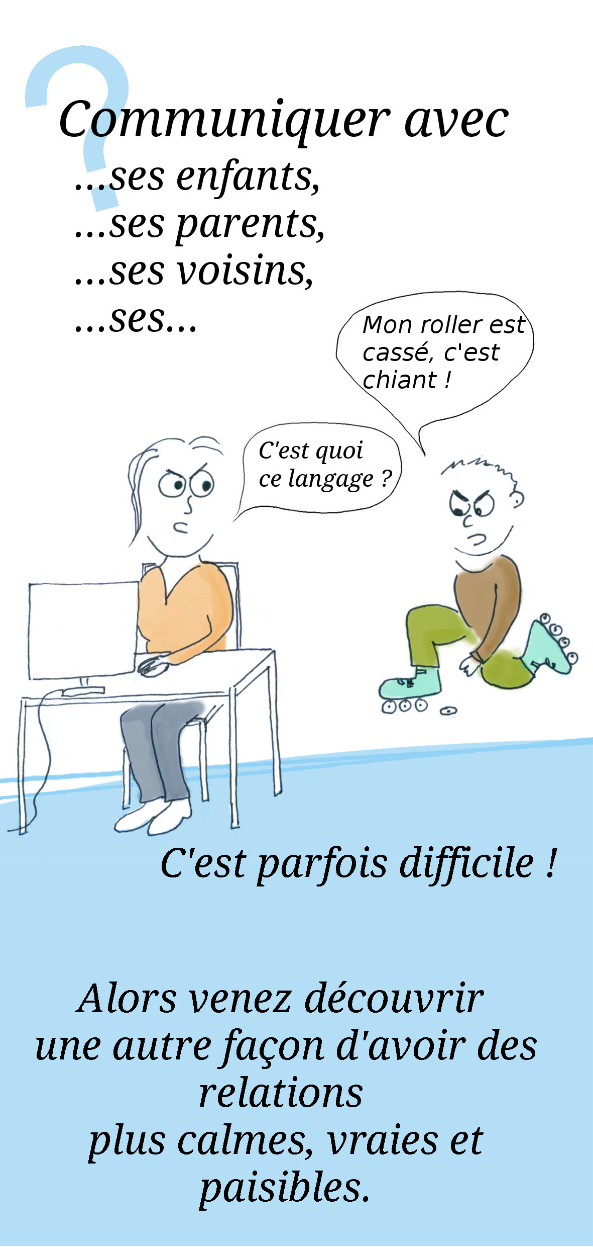 flyer recto atelier communication en famille